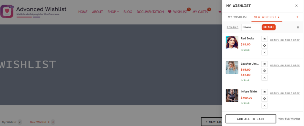 Advanced Wishlist for WooCommerce