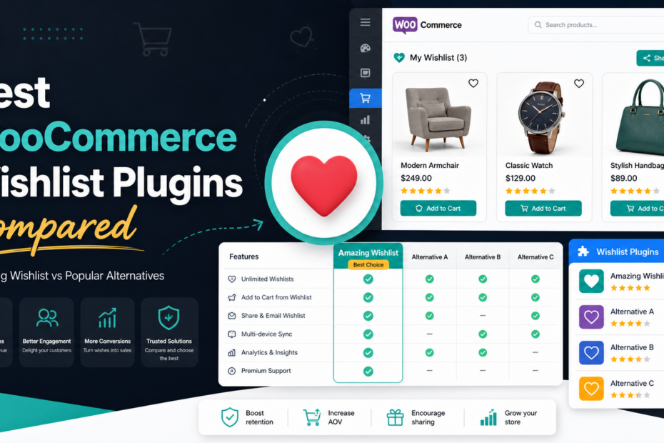 WoCommerce Wishlist plugins comparison
