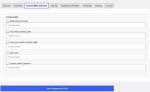 woocommerce products lists pro custom meta columns