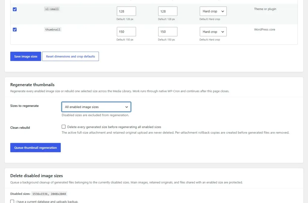 Amazing Image Optimizer for WordPress regenerate thumbnails
