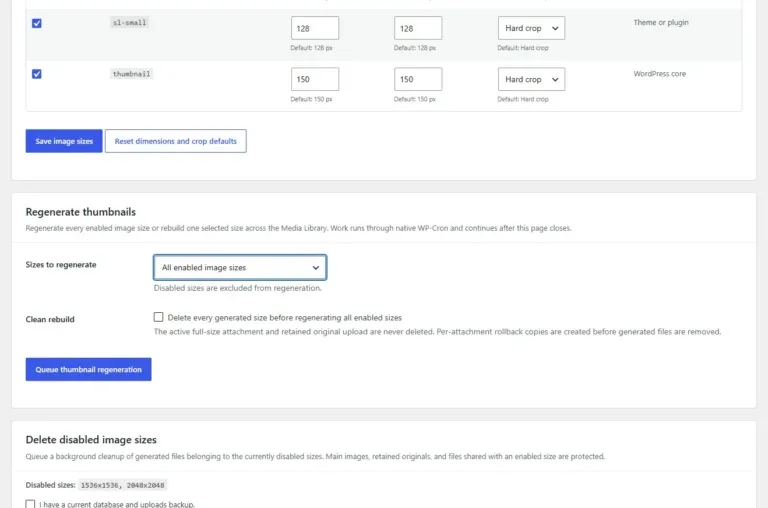 Amazing Image Optimizer for WordPress regenerate thumbnails