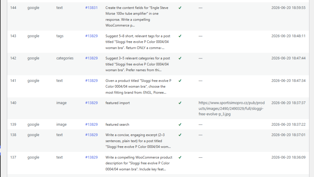 ai content assistant for WooCommerce text requests