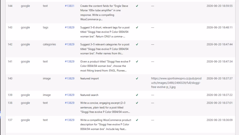 ai content assistant for WooCommerce text requests
