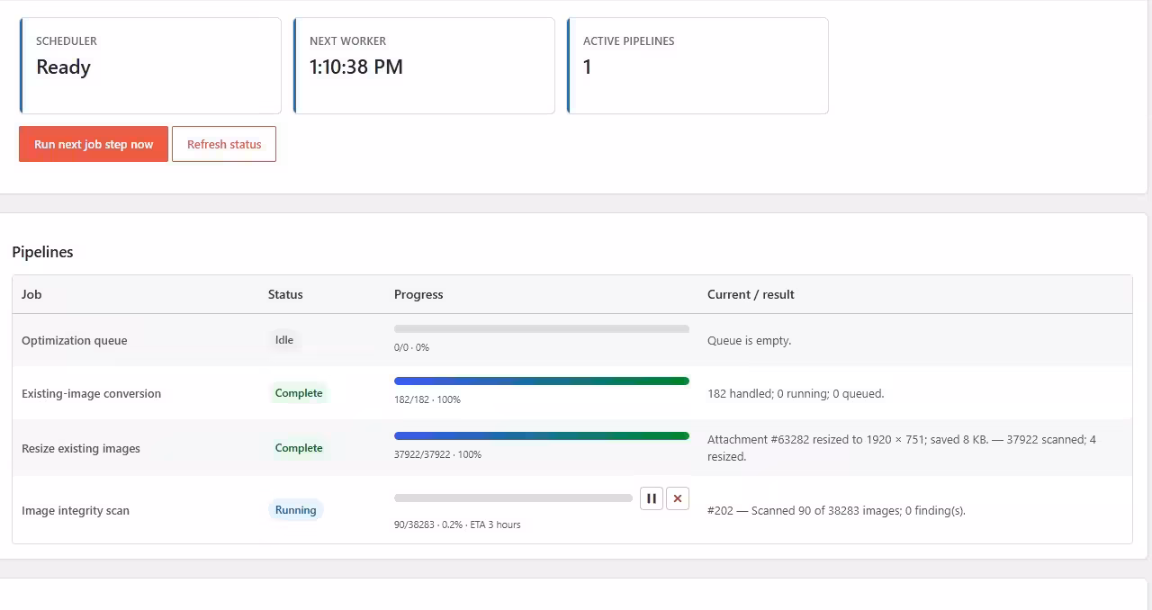 Amazing Image Optimizer for WordPress job center