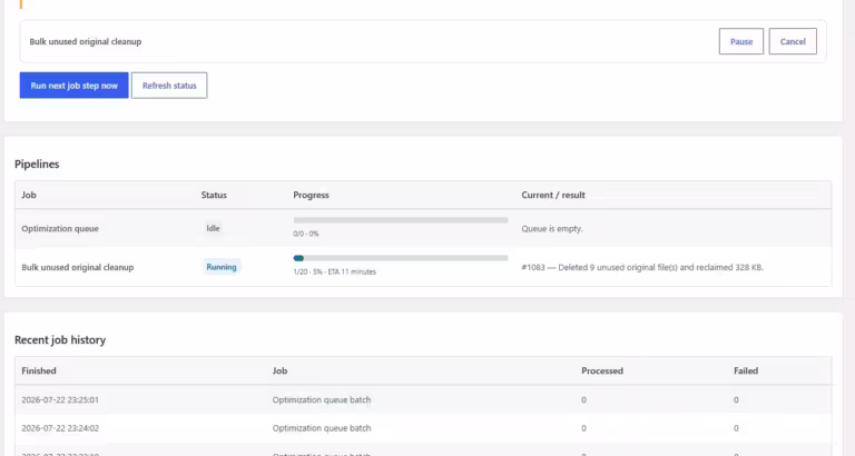 Amazing Image Optimizer for WordPress job center