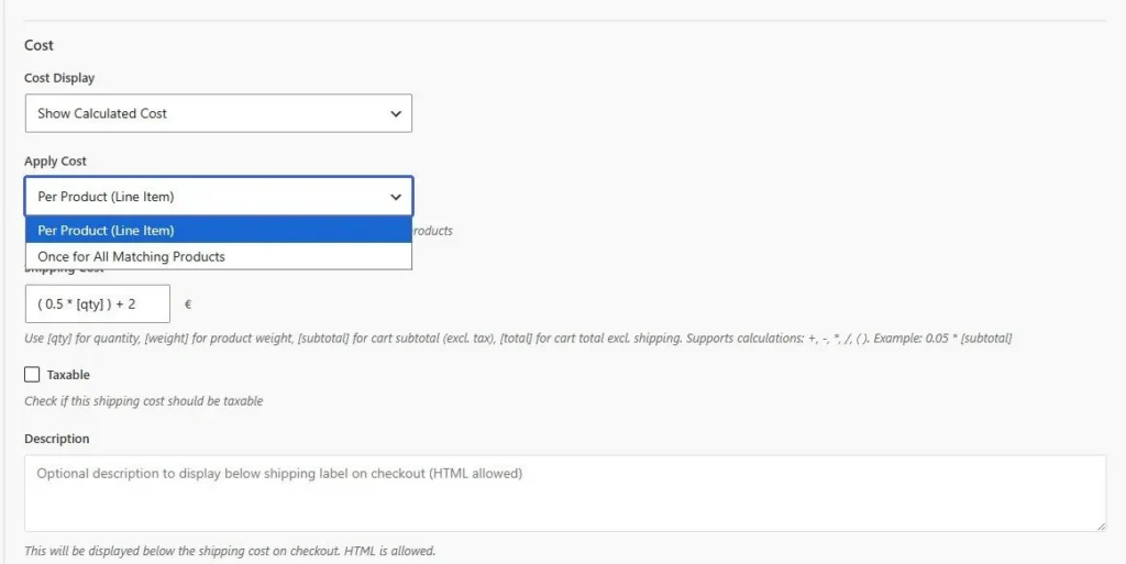 amazing shipping for woocommerce shipping calculation settings