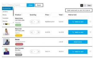 woocommerce products lists pro categories filter