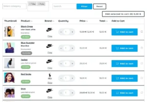 woocommerce products lists pro product brands filter