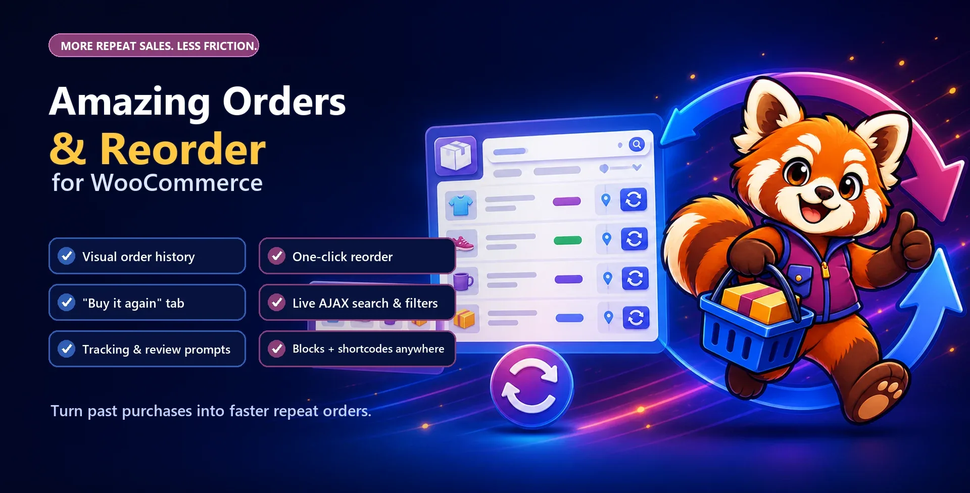 Amazing orders and reorders for WooCommerce