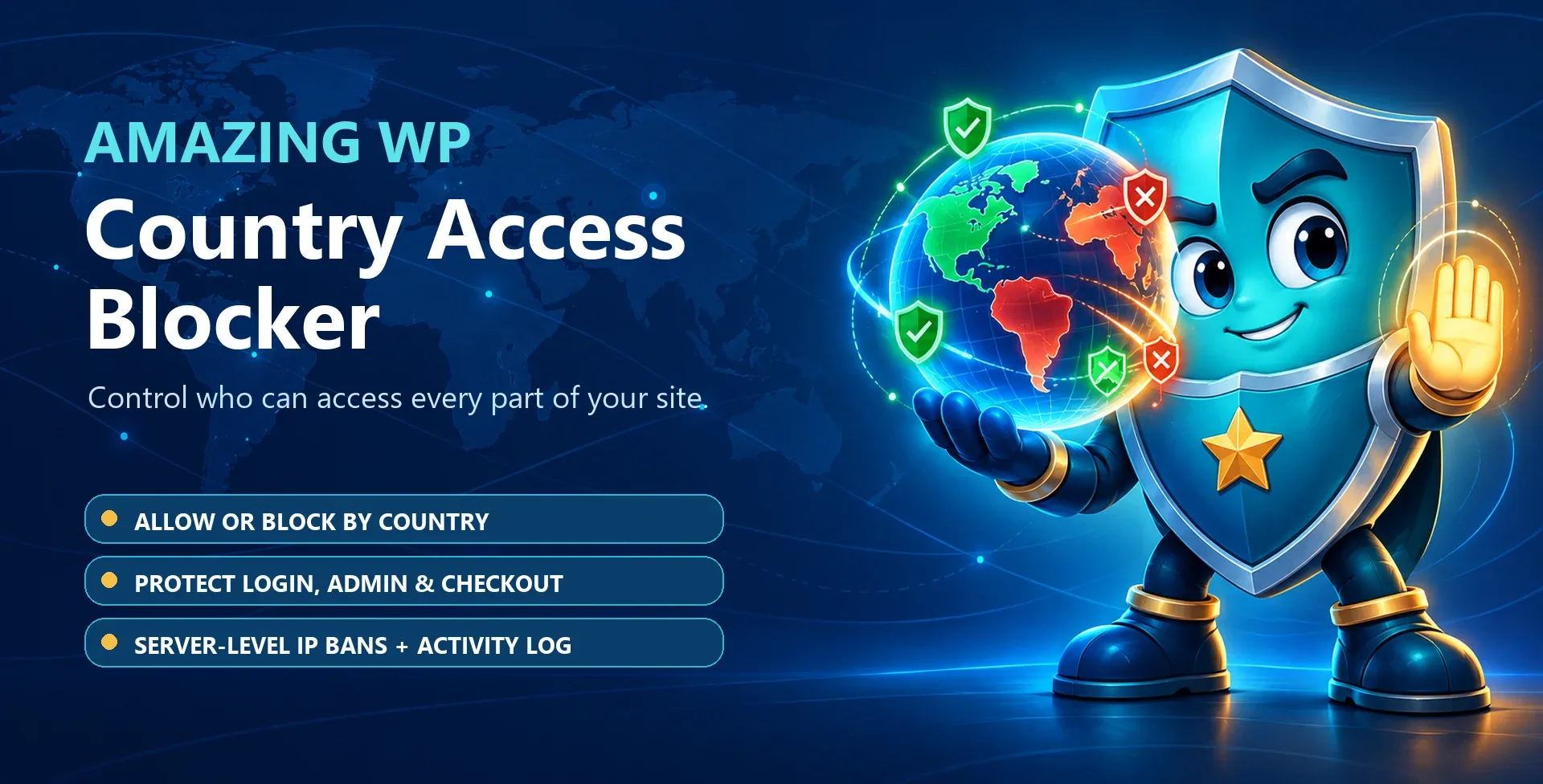 Amazing WP country access blocker